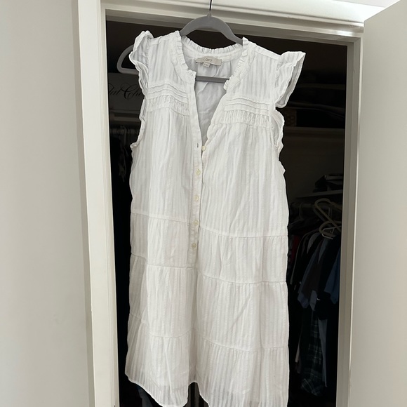Never been worn adorable Loft white dress! Size XL - Picture 1 of 5